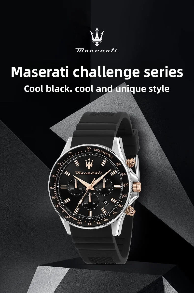 Original gold Maserati men's watch sports