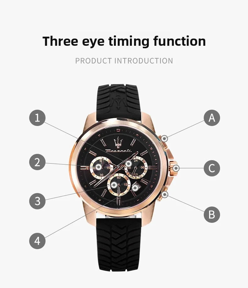 Original Maserati watch men's sports racing (multiple colors)