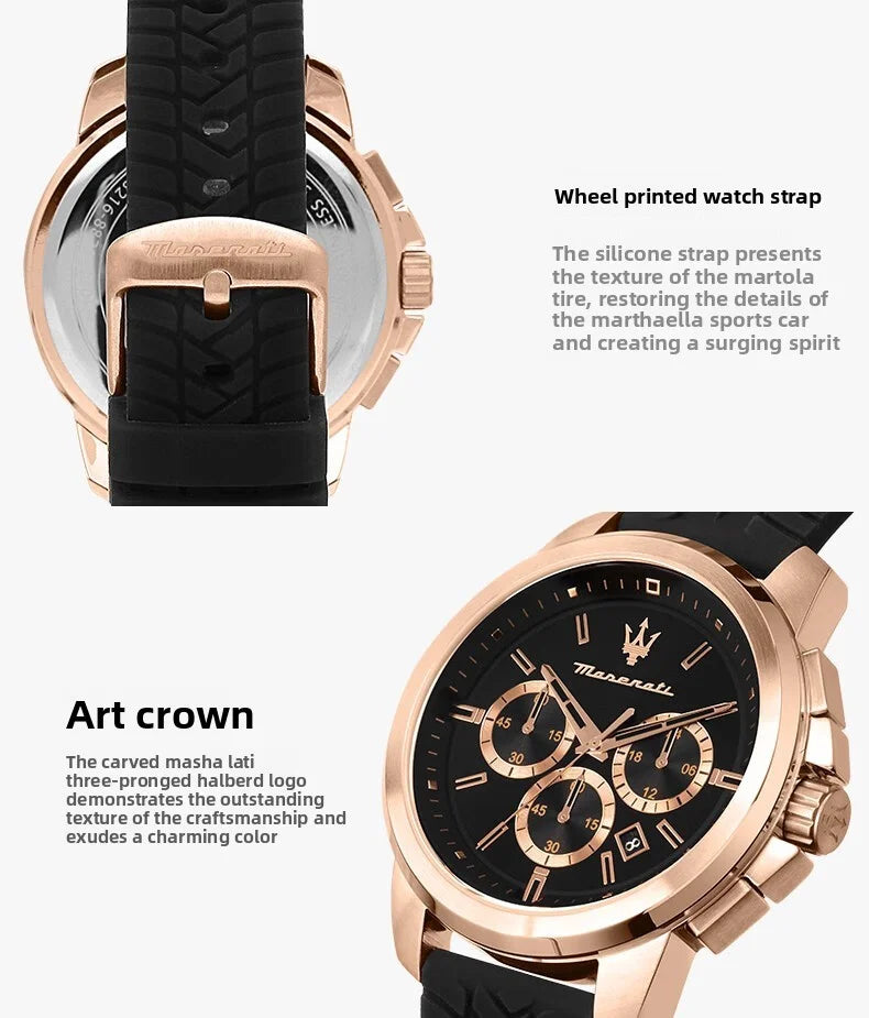 Original Maserati watch men's sports racing (multiple colors)