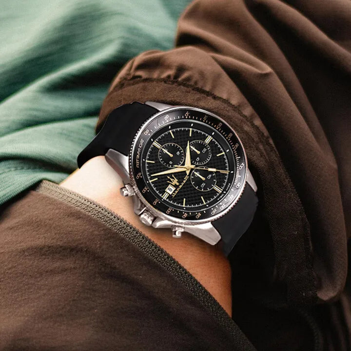 Original gold Maserati men's watch sports