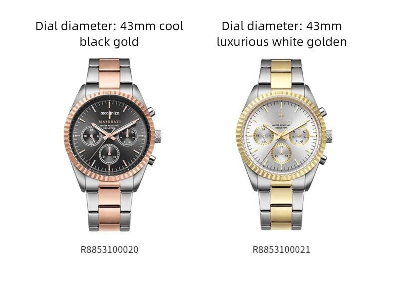 Original Maserati watches men's luxury (multiple colors)