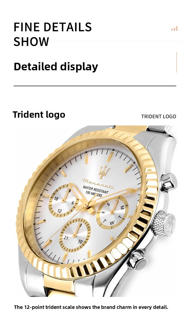 Original Maserati watches men's luxury (multiple colors)