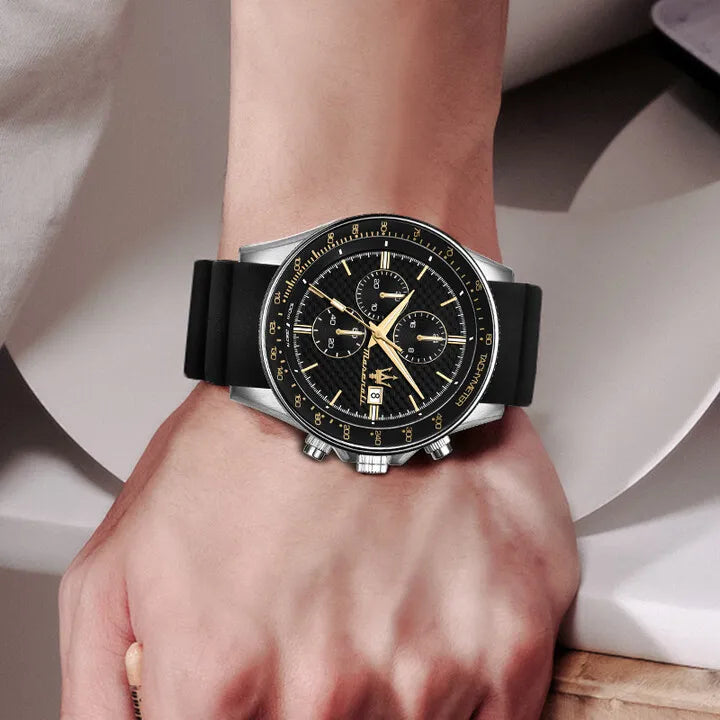 Original gold Maserati men's watch sports