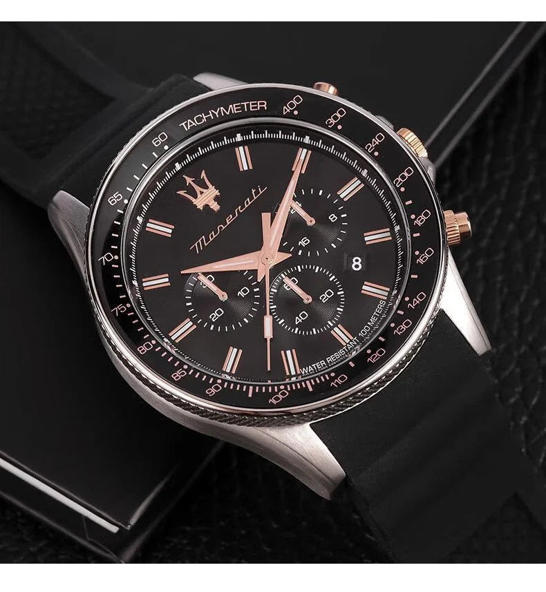 Original gold Maserati men's watch sports