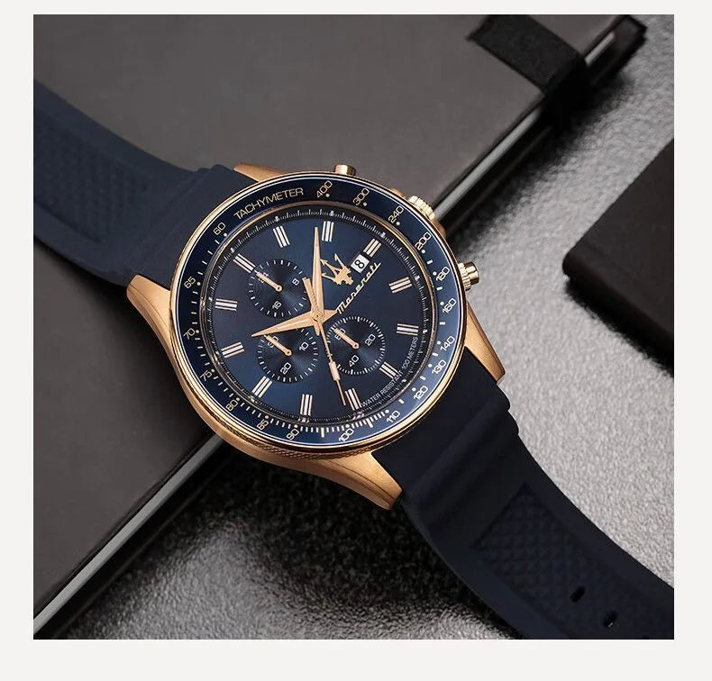 Original gold Maserati men's watch sports