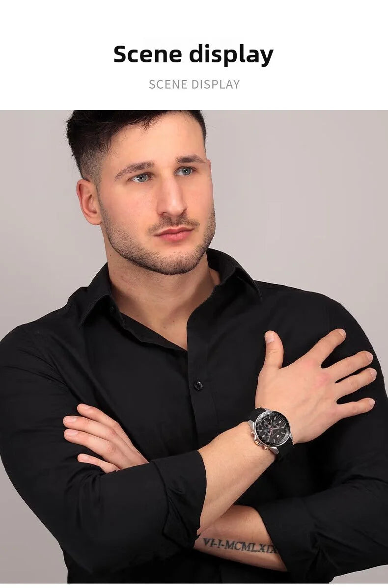 Original gold Maserati men's watch sports
