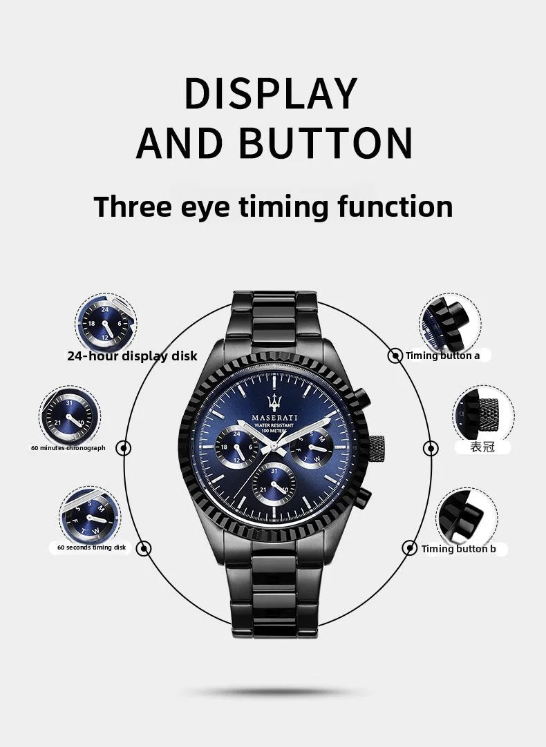 Original Maserati watches men's luxury (multiple colors)