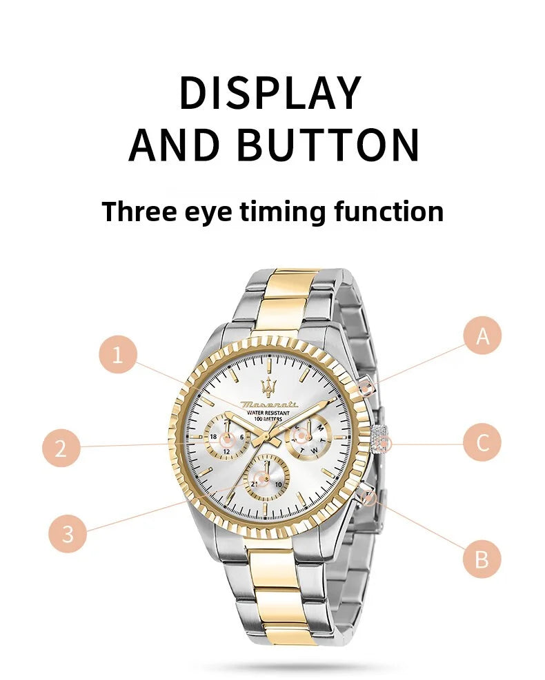 Original Maserati watches men's luxury (multiple colors)