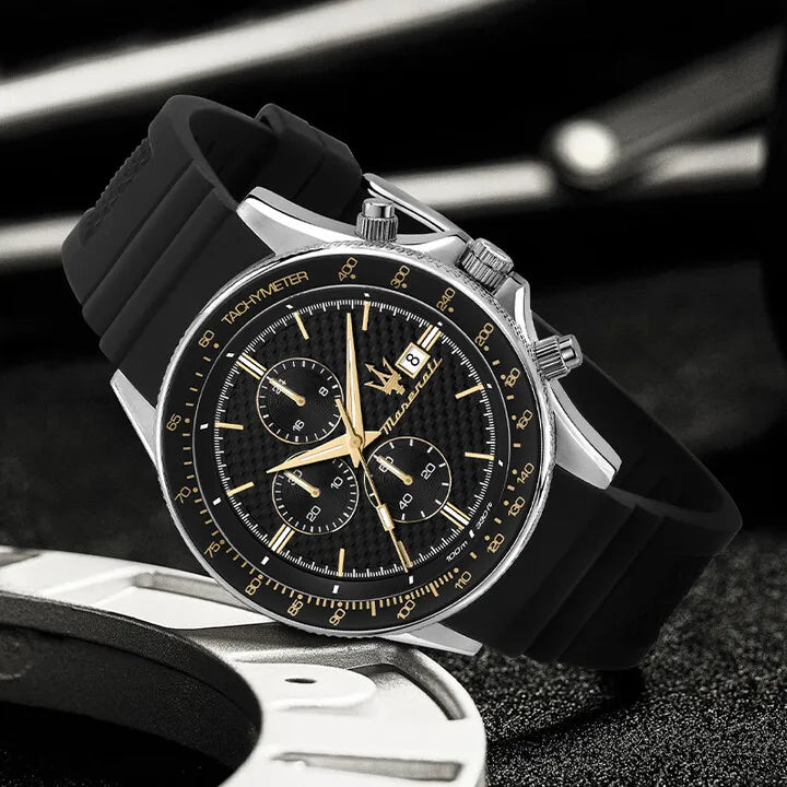 Original gold Maserati men's watch sports