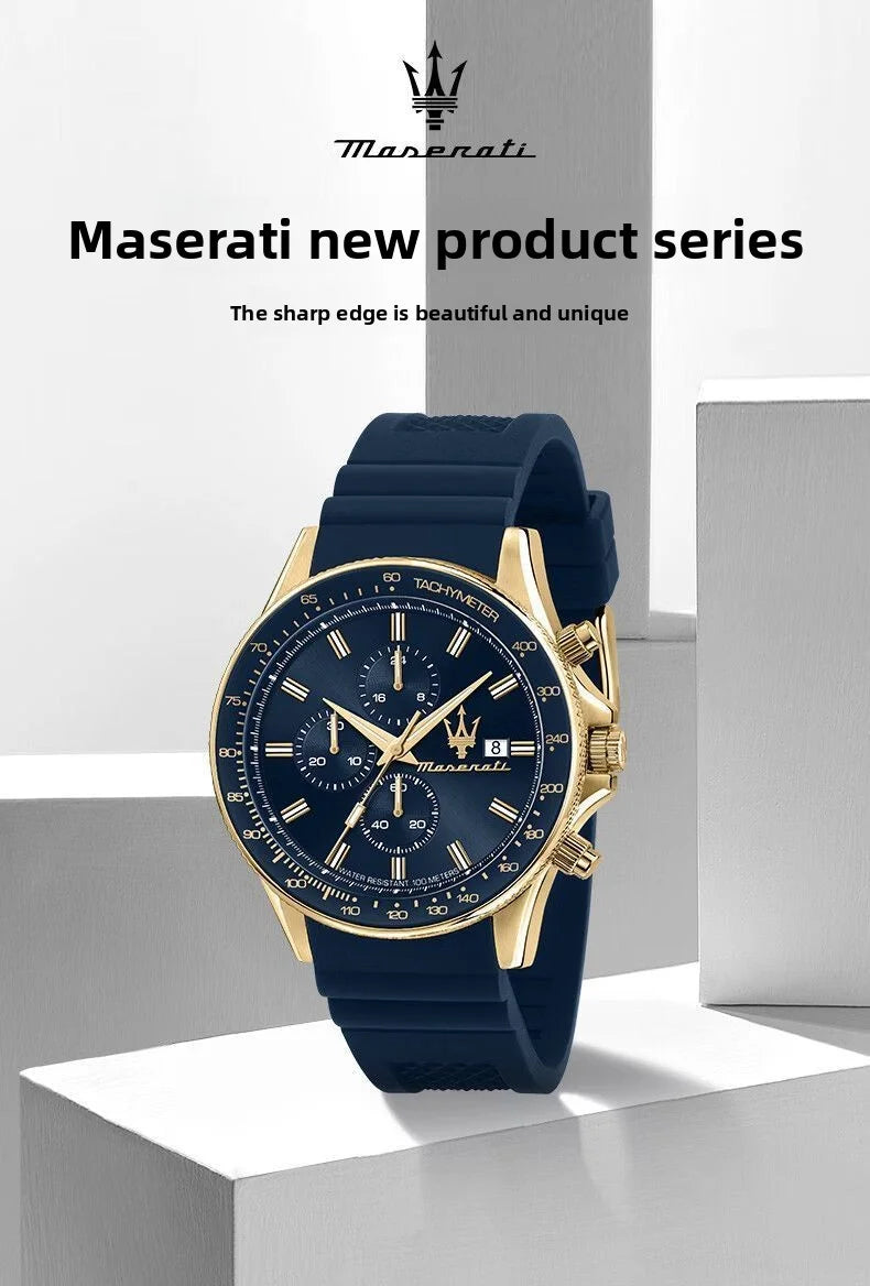 Original gold Maserati men's watch sports