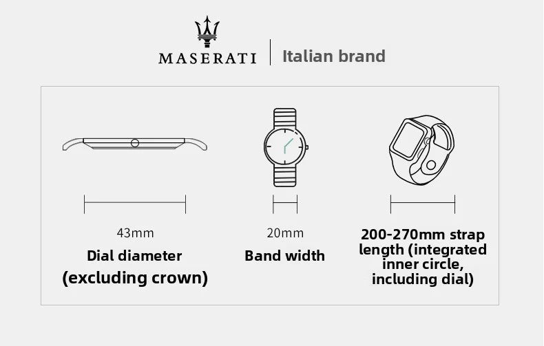 Original Maserati watches men's luxury (multiple colors)
